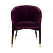 Chaise repas velours violet