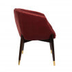 Chaise Dolly velours dutchbone rouge