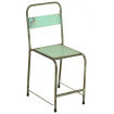 Chaise en metal vintage turquoise clair