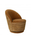 MADISON - Fauteuil Art Deco velours whiskey