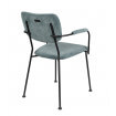 Design-Stuhl zuiver Samt grau