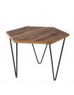 POLYGONE - Low Teak wooden table