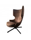 TORINI - Brown swivel design armchair