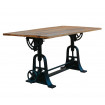DRAW - Tavolo in legno in stile industriale L150