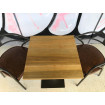 mesa con tablero de madera 60x60 cm