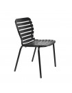 VONDEL - Chaise de jardin en aluminium noir