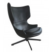 TORINI - Black swivel design armchair