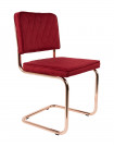 DIAMOND - Chaise en tissu rouge royal