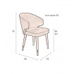 Grey velvet Dining chair Lunar-size