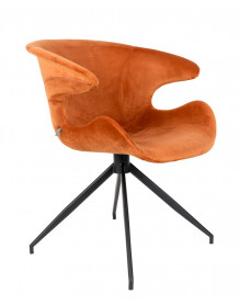 zuiver mia silla de comedor de diseño naranja
