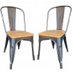 Set di 2 sedie in legno chiaro