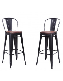 Bar chair Nevada with dark brown seat