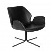 NIKKI - Black Swivel lounge chair