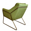 Sessel aus grünem Samt Rückenlehne