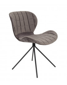 Grey velvet dining chair OMG