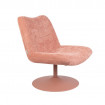 BUBBA - Poltrona lounge in velluto rosa