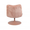 Fauteuil Bubba velours rose dossier
