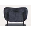 Dark blue velvet Benson bar chair