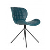 OMG - Design-Stuhl in Lederoptik blau