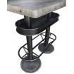 Table haute industrielle beton