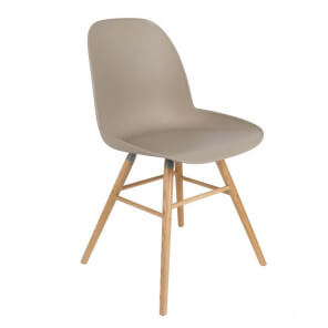 Design-Stuhl Zuiver taupe