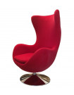 Red Design armchair Suede
