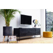 SILAS - Black TV cabinet L180