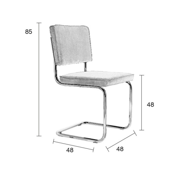 Schrijft een rapport helpen Eenvoud Grey dining chair Ridge by Zuiver