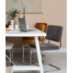 Grey velvet Ridge dining chair