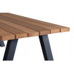 Table repas exterieur bois acier 210 cm 