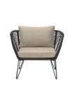 MUNDO - Black outdoor lounge chair