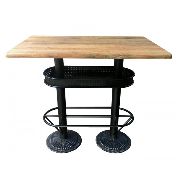 Table haute industrielle Oldwood