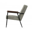 Grey green ribcord lounge chair Sally