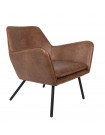 ALABAMA - Vintage brown leather lounge chair