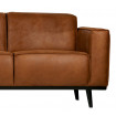 STATEMENT - Sofá de 3 plazas de cuero marrón