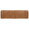 Sofá de 3 plazas de cuero marrón 
