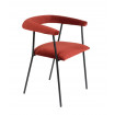 HAILY - Tischsessel aus rotem Samt