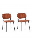 BELLAGIO - 2 orange dining chairs
