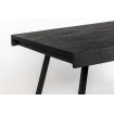 HAVANE - Esstisch aus schwarzem Holz und Stahl - detail