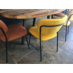 BELLAGIO - Esszimmerstühle - gelber und orangefarbener Stoff