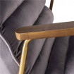 DALLAS - Detalle de sillón retro de terciopelo gris