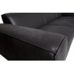 Canapé d'angle droit cuir noir