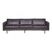 RODEO - 4-Sitzer-Sofa aus Leder, schwarz