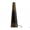 Moderne Stehlampe aus schwarzem Metall und Messing