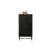 BEQUEST - Mueble alto de almacenaje en madera negra decorada