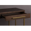 CLASS - Consola y mesa de madera y latón L120