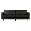 RODEO - 3-Sitzer-Sofa aus schwarzem Leder 230