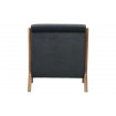MARK - Fauteuil Scandinave velours anthracite dos