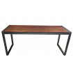 NEVADA - Tisch aus Stahl und dunklem Massivholz L 180
