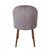 Grey Velvet dining chair by Dutchbone